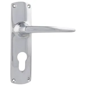 Retro Euro Lever Set, Chrome by Tradco, a Door Hardware for sale on Style Sourcebook
