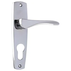 Mid-Century Euro Lever Set, Chrome by Tradco, a Door Hardware for sale on Style Sourcebook