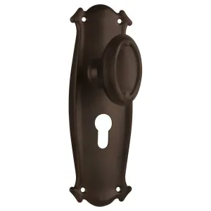 Bungalow Euro Knob Set, Antique Brass by Tradco, a Door Hardware for sale on Style Sourcebook