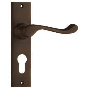 Fremantle Euro Lever Set, Antique Brass by Tradco, a Door Hardware for sale on Style Sourcebook