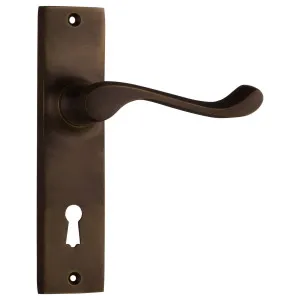 Fremantle Lever Lock Set, Antique Brass by Tradco, a Door Hardware for sale on Style Sourcebook