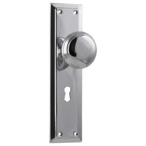 Richmond Knob Lock Set, Chrome by Tradco, a Door Hardware for sale on Style Sourcebook
