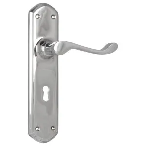 Windsor Lever Lock Set, Chrome by Tradco, a Door Hardware for sale on Style Sourcebook