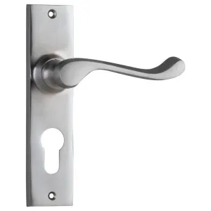Fremantle Euro Lever Set, Satin Chrome by Tradco, a Door Hardware for sale on Style Sourcebook