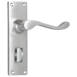 Victorian Privacy Lever Set, Satin Chrome by Tradco, a Door Hardware for sale on Style Sourcebook