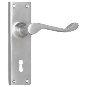 Victorian Lever Lock Set, Satin Chrome by Tradco, a Door Hardware for sale on Style Sourcebook