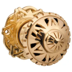 Filigree Knob on Rose Set, Polished Brass by Tradco, a Door Hardware for sale on Style Sourcebook