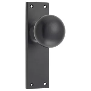 Victorian Knob Latch Set, Matte Black by Tradco, a Door Hardware for sale on Style Sourcebook