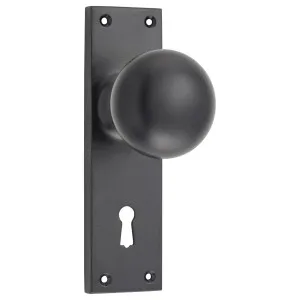 Victorian Knob Lock Set, Matte Black by Tradco, a Door Hardware for sale on Style Sourcebook