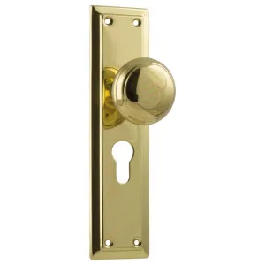 Richmond Euro Knob Set, Polished Brass by Tradco, a Door Hardware for sale on Style Sourcebook