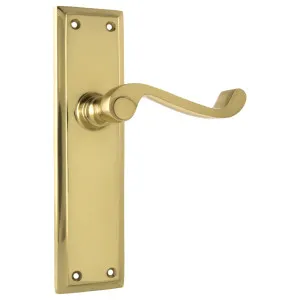 Milton Lever Latch Set, Polished Brass by Tradco, a Door Hardware for sale on Style Sourcebook