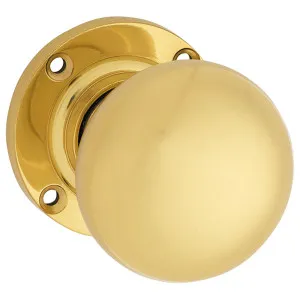 Victorian Knob on Rose Set, Polished Brass by Tradco, a Door Hardware for sale on Style Sourcebook