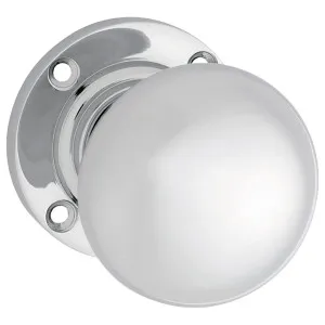 Victorian Knob on Rose Set, Chrome by Tradco, a Door Hardware for sale on Style Sourcebook