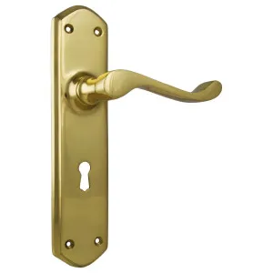 Windsor Lever Lock Set, Polished Brass by Tradco, a Door Hardware for sale on Style Sourcebook