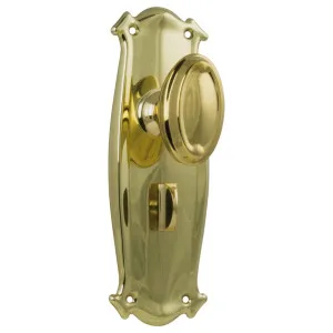 Bungalow Privacy Knob Set, Polished Brass by Tradco, a Door Hardware for sale on Style Sourcebook