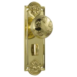 Nouveau Privacy Knob Set, Polished Brass by Tradco, a Door Hardware for sale on Style Sourcebook