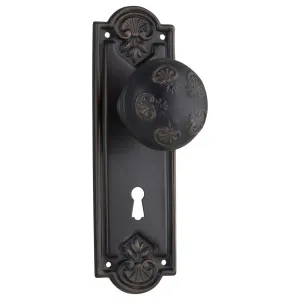 Nouveau Knob Lock Set, Antique Copper by Tradco, a Door Hardware for sale on Style Sourcebook