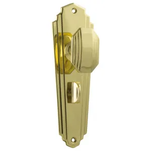 Original Art Deco Privacy Knob Set, Polished Brass by Tradco, a Door Hardware for sale on Style Sourcebook