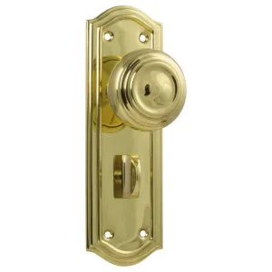 Kensington Privacy Knob Set, Polished Brass by Tradco, a Door Hardware for sale on Style Sourcebook