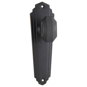 Original Art Deco Knob Latch Set, Antique Copper by Tradco, a Door Hardware for sale on Style Sourcebook