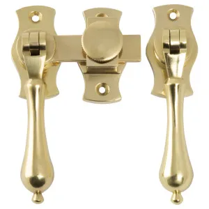 Teardrop French Door Fastener, Polished Brass by Tradco, a Door Hardware for sale on Style Sourcebook