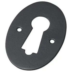 Pressed Oval Door Escutcheon, Matte Black by Tradco, a Door Hardware for sale on Style Sourcebook