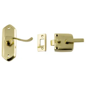 Victorian Screen Door Latch (R Hand), Pol Brass by Tradco, a Internal Doors for sale on Style Sourcebook