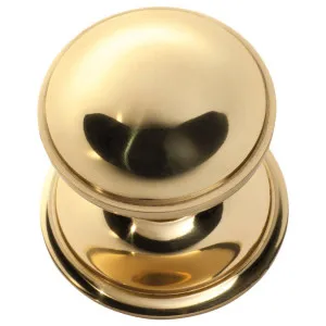 Victorian Centre Door Knob, Polished Brass by Tradco, a Door Hardware for sale on Style Sourcebook