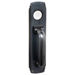 Deco Pull/Knocker with Cylinder Hole, Atq Copper by Tradco, a Door Hardware for sale on Style Sourcebook