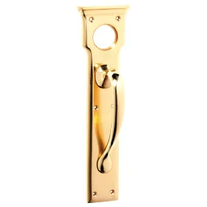 Edwardian Pull Handle w/Cylinder Hole, Pol Brass by Tradco, a Door Hardware for sale on Style Sourcebook