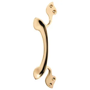 Nouveau Offset Pull Handle, Polished Brass by Tradco, a Door Hardware for sale on Style Sourcebook