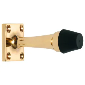 Wall Mount Door Stop w/Square Base, Polished Brass by Tradco, a Doors & Hardware for sale on Style Sourcebook