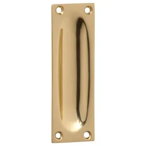 Cabinet Flush Pull, Polished Brass by Tradco, a Door Hardware for sale on Style Sourcebook