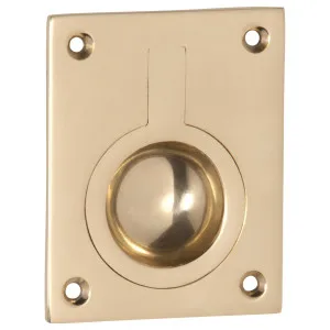 Ring Flush Pull, Polished Brass by Tradco, a Door Hardware for sale on Style Sourcebook