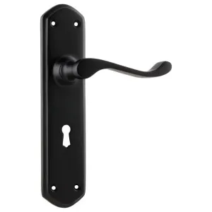 Windsor Lever Lock Set, Matte Blk by Tradco, a Door Hardware for sale on Style Sourcebook