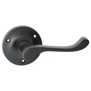 Victorian Lever on Rose Set, Matte Blk by Tradco, a Door Hardware for sale on Style Sourcebook
