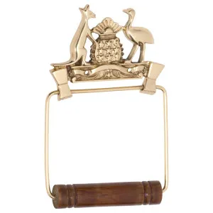 Coat of Arms Toilet Roll Holder, Polished Brass by Tradco, a Toilet Paper Holders for sale on Style Sourcebook