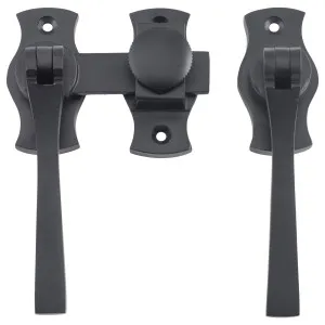 Square French Door Fastener, Matte Black by Tradco, a Door Hardware for sale on Style Sourcebook