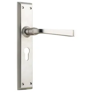 Menton Euro Lever Set, Satin Nickel by Tradco, a Door Hardware for sale on Style Sourcebook