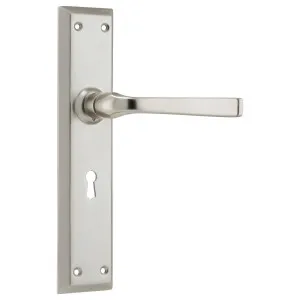 Menton Lever Lock Set, Satin Nickel by Tradco, a Door Hardware for sale on Style Sourcebook