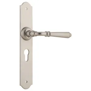 Reims Euro Lever Set, Satin Nickel by Tradco, a Door Hardware for sale on Style Sourcebook