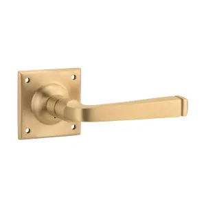 Menton Lever Set on Square Rose Satin Brass by Tradco, a Door Hardware for sale on Style Sourcebook