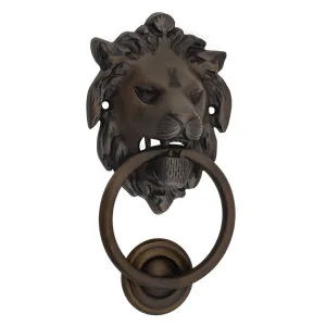Lions Head Door Knocker, Antique Brass by Tradco, a Door Hardware for sale on Style Sourcebook
