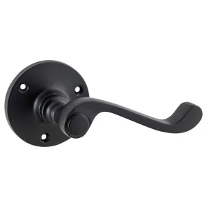 Milton Lever on Rose Set, Matte Black by Tradco, a Door Hardware for sale on Style Sourcebook