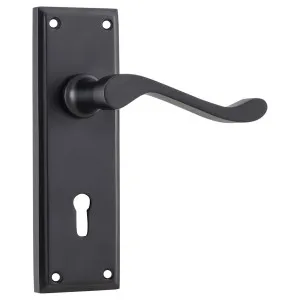 Camden Lever Lock Set, Matte Black by Tradco, a Door Hardware for sale on Style Sourcebook