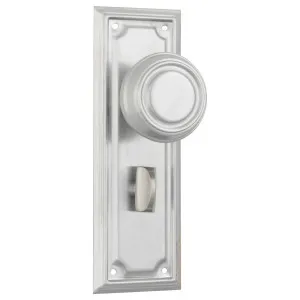 Edwardian Privacy Knob Set, Satin Chrome by Tradco, a Door Hardware for sale on Style Sourcebook