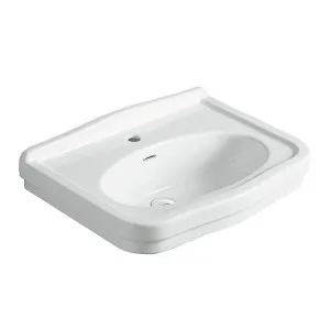 Turner Hastings Claremont 68x51cm Wall Hung Basin (w/ 1 Tap Hole), White by Turner Hastings, a Basins for sale on Style Sourcebook