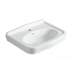 Turner Hastings Claremont 68x51cm Wall Hung Basin (w/ 3 Tap Hole), White by Turner Hastings, a Basins for sale on Style Sourcebook