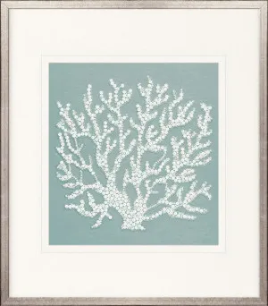 Coral Motif IV (Pale Blue) by Designer Boys, a Textile Art for sale on Style Sourcebook