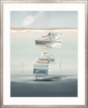Serene Boats I by Designer Boys, a Premium Art for sale on Style Sourcebook